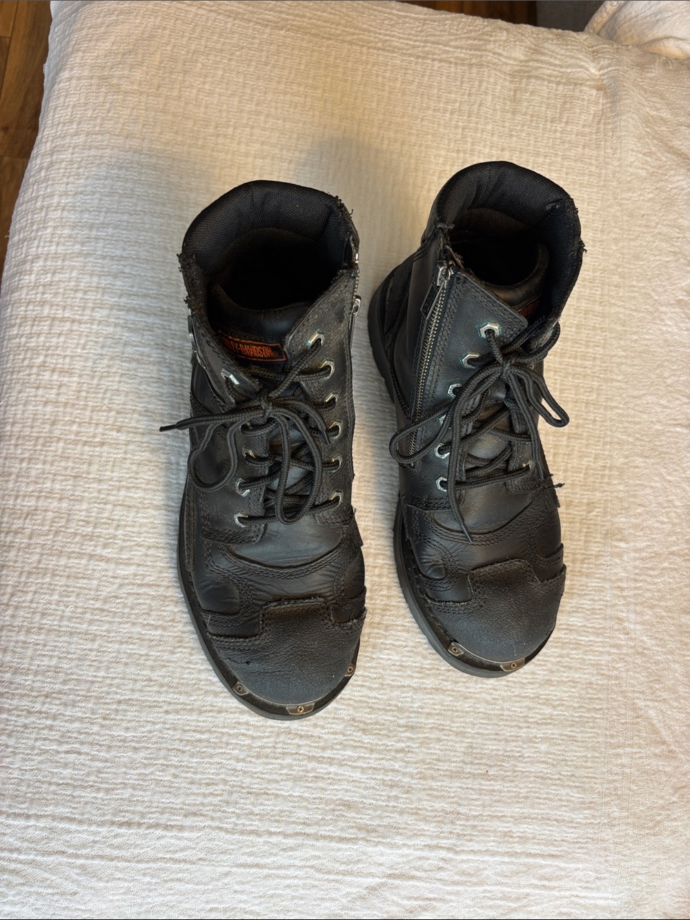 Harley-Davidson Black Stealth Motorcycle Riding Boots Size 10.5